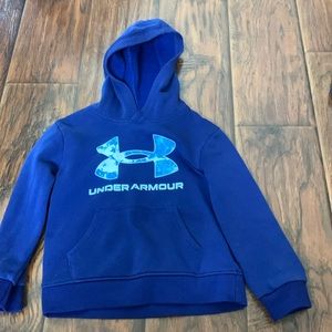 5t Under Armor blue pullover hoodie. Gently used condition